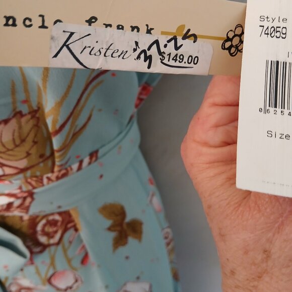 Uncle Frank Aqua Rose Dress - Picture 9 of 14